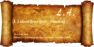 Liebenberger Amand névjegykártya